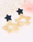 Fashion Beige Alloy Five-pointed Star Rattan Earrings