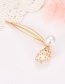 Fashion Gold Alloy Pearl Conch Hairpin