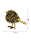 Fashion Silver Alloy Drop Oil And Diamond Bird Brooch