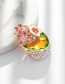 Fashion Orange Alloy Drip Flower Brooch