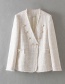 Fashion Beige Tweed Jacket