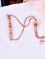 Fashion Rose Gold Copper Inlaid Zircon Flower Bracelet