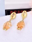 Fashion Gold Alloy Shell Screw Stud Earrings