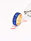 Fashion Blue Alloy Diamond Ring