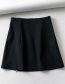 Fashion Black Double Zip A Word Skirt