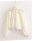 Fashion Light Yellow Tie-dye Gradient Waterproof Zipper Jacket
