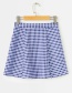 Fashion Blue Plaid Printed Skirt