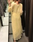 Fashion Yellow Small Pleated Dress
