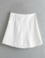 Fashion White Raw Edge A Word Skirt