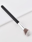 Fashion Black + Silver Pvc-single-high-end Wooden Handle-black Silver-blush Brush