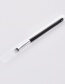 Fashion Black + Silver Pvc-single-high-end Wooden Handle-black Silver-small Eyebrow Brush