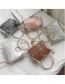 Fashion Pink Transparent Letter Chain Single Shoulder Messenger Bag