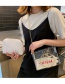 Fashion Black Transparent Letter Chain Single Shoulder Messenger Bag