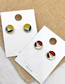 Fashion Red Wine Drop Glaze Color Matching Hollow Earrings