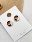 Fashion Red Wine Drop Glaze Color Matching Hollow Earrings