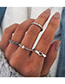 Fashion Silver Love Set With Diamond Ring Set Of 4