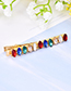 Fashion White Alloy Water Droplets Drill Hair Clip