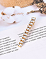 Fashion White Alloy Water Droplets Drill Hair Clip