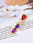 Fashion Color Alloy Large Drop Drill Hair Clip