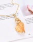 Fashion Gold Copper Pearl Conch Necklace