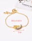Fashion Gold Copper Inlay Zircon Crescent Bracelet