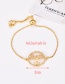 Fashion Gold Copper Inlaid Zircon Letter Mom Bracelet