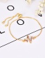 Fashion Gold Copper Inlay Zircon Lightning Bracelet