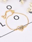 Fashion Gold Copper Inlay Zircon Love Lightning Bracelet