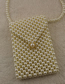 Fashion White Pearl Tip Phone Bag