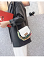 Fashion Black Transparent Pearl Lock Crossbody Bag