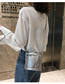 Fashion White Shoulder Messenger Transparent Bag