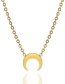 Fashion Gold Crescent Pendant Necklace