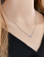 Fashion Steel Color Crescent Pendant Necklace