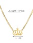Fashion Gold Openwork Crown Necklace
