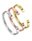 Fashion Steel Color C-shaped Glossy Love Inspireteach Letter Love Bracelet