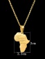 Fashion Gold African Map Necklace