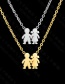 Fashion Gold Glossy Boy Girl Holding Necklace