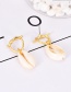 Fashion Gold Alloy Love Shell Earrings