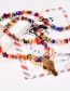 Fashion White Alloy Natural Stone Cow Head Necklace