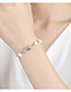 Fashion White Zirconium Gold Plating Pearl Zirconium Bracelet