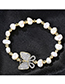 Fashion Gold Pearl Zirconium Butterfly Feast Bracelet