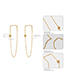 Fashion Rose Gold Gold-plated Geometric Earrings