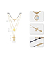 Fashion A Gold Multilayer Cross Pendant Necklace