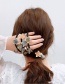 Fashion Dark Grey Diamond Five-pointed Star Hair Circle Net