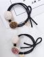 Fashion Brown (water Diamond) Diamond Button Imitation Pearl Hair Rope