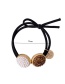 Fashion Brown (water Diamond) Diamond Button Imitation Pearl Hair Rope