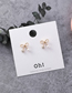 Fashion Gold Openwork Bow With Diamond Pearl Earrings