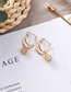 Fashion Gold Gold Skein Crystal Earrings