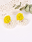 Fashion Pink Alloy Resin Small Pearl Earrings