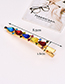 Fashion Color Alloy Water Drop Drill Hair Clip